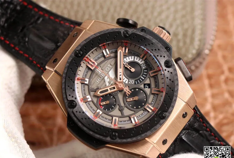 Hublot King Power 703.ZM.1123.NR.FMO10 V6 Factory 1:1 Best Edition Replica Watch Leather Strap